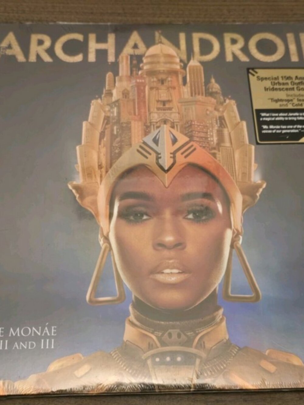 Janelle Monae The Archandroid Gold 2LP Vinyl Record Urban Outfitters